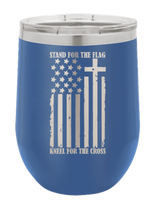 Load image into Gallery viewer, Stand for the Flag Laser Engraved Wine Tumbler (Etched)
