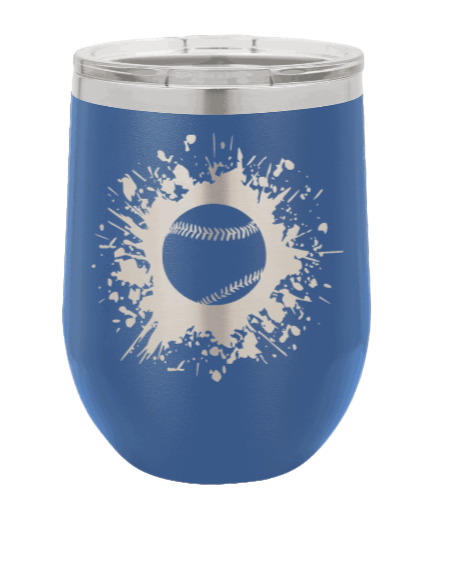Baseball Laser Engraved Wine Tumbler (Etched)