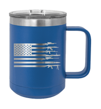 Load image into Gallery viewer, Gun Flag Laser Engraved Mug (Etched)

