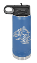 Load image into Gallery viewer, Salmon Jumping Laser Engraved Water Bottle (Etched)
