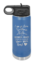 Load image into Gallery viewer, Southern Belle to Redneck Crazy Laser Engraved Water Bottle (Etched)
