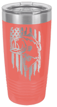 Load image into Gallery viewer, Bass - American Flag Laser Engraved Tumbler (Etched)
