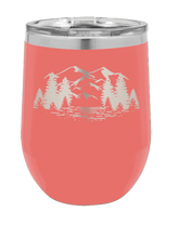 Load image into Gallery viewer, Mountains Laser Engraved Wine Tumbler (Etched)
