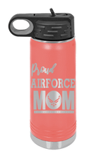 Load image into Gallery viewer, Proud U.S. Air Force Mom Laser Engraved Water Bottle (Etched)
