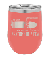 Load image into Gallery viewer, Anatomy of a Pew Laser Engraved Wine Tumbler (Etched)
