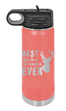Load image into Gallery viewer, Best Buckin&#39; Grandpa Laser Engraved Water Bottle (Etched)
