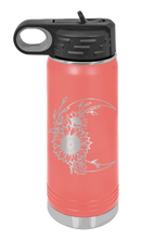 Load image into Gallery viewer, Sunflower Moon Laser Engraved Water Bottle (Etched)
