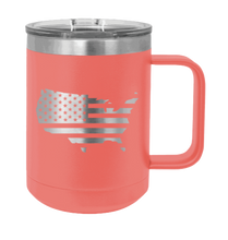 Load image into Gallery viewer, USA Flag Cutout Laser Engraved Mug (Etched)
