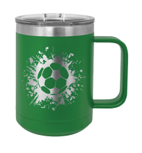 Load image into Gallery viewer, Soccer Laser Engraved Mug (Etched)
