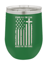 Load image into Gallery viewer, Stand for the Flag Laser Engraved Wine Tumbler (Etched)
