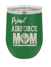 Load image into Gallery viewer, Proud U.S. Air Force Mom Laser Engraved Wine Tumbler (Etched)
