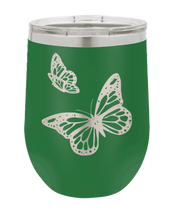 Load image into Gallery viewer, Butterflies Design Laser Engraved Wine Tumbler (Etched)
