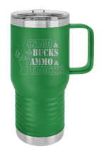 Load image into Gallery viewer, Camo &amp; Bucks - Ammo &amp; Truck  Laser Engraved Mug (Etched)
