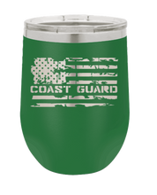 Load image into Gallery viewer, Coast Guard Flag Laser Engraved Wine Tumbler (Etched)
