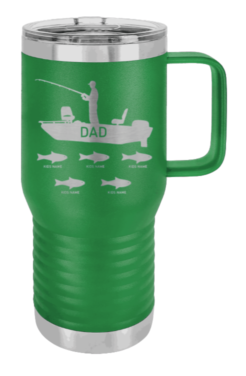 Dad Fishing Customizable Laser Engraved Mug (Etched)