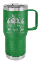 Load image into Gallery viewer, Dad&#39;s Camping Squad - Customizable Laser Engraved Mug (Etched)
