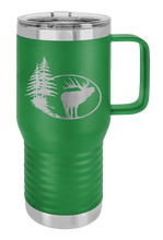 Load image into Gallery viewer, Elk and Trees Laser Engraved Mug (Etched)
