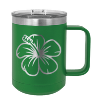 Load image into Gallery viewer, Hibiscus Flower Laser Engraved Mug (Etched)
