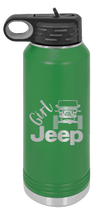 Load image into Gallery viewer, Girl Jeep YJ Laser Engraved Water Bottle (Etched)
