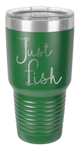 Load image into Gallery viewer, Just Fish Laser Engraved Tumbler (Etched)
