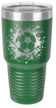 Load image into Gallery viewer, Soccer Laser Engraved Tumbler (Etched)
