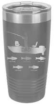 Load image into Gallery viewer, Dad Fishing - Customizable - Laser Engraved Tumbler (Etched)

