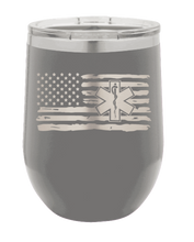 Load image into Gallery viewer, EMS Flag Laser Engraved Wine Tumbler ( Etched)
