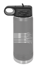 Load image into Gallery viewer, Gun Flag Laser Engraved Water Bottle (Etched)
