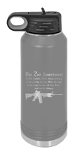 Load image into Gallery viewer, 2nd Amendment Water Bottle Laser Engraved (Etched)
