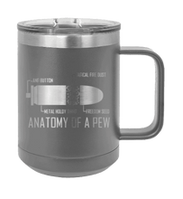 Load image into Gallery viewer, Anatomy of a Pew Laser Engraved Mug (Etched)
