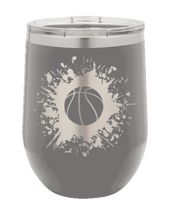 Load image into Gallery viewer, Basketball Design Laser Engraved Wine Tumbler (Etched)
