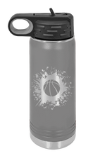 Load image into Gallery viewer, Basketball Design Water Bottle - Laser Engraved (Etched)
