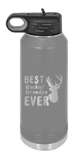 Load image into Gallery viewer, Best Buckin&#39; Grandpa Laser Engraved Water Bottle (Etched)
