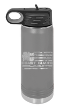 Load image into Gallery viewer, Coast Guard Flag Laser Engraved Water Bottle (Etched)
