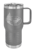 Load image into Gallery viewer, Elk and Trees Laser Engraved Mug (Etched)
