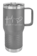 Load image into Gallery viewer, Faith ~ Hope ~ Love Laser Engraved Mug (Etched)
