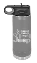 Load image into Gallery viewer, Girl Jeep Cherokee Laser Engraved Water Bottle (Etched)
