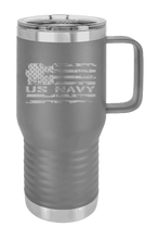 Load image into Gallery viewer, Navy Flag Laser Engraved Mug (Etched)
