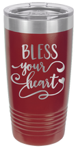 Load image into Gallery viewer, Bless Your Heart Laser Engraved Tumbler (Etched)
