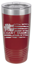 Load image into Gallery viewer, Coast Guard Flag Laser Engraved Tumbler (Etched)

