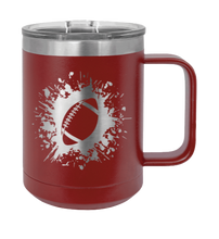 Load image into Gallery viewer, Football Laser Engraved Mug (Etched)
