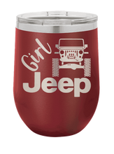 Load image into Gallery viewer, Girl Jeep TJ Laser Engraved Wine Tumbler (Etched)
