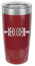 Load image into Gallery viewer, Kayak Laser Engraved Tumbler (Etched)
