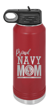 Load image into Gallery viewer, Proud U.S. Navy Mom Laser Engraved Water Bottle (Etched)
