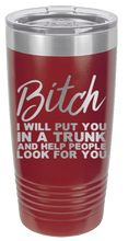 Load image into Gallery viewer, Put you in a Trunk Laser Engraved Tumbler (Etched)
