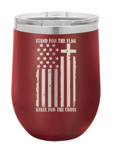 Load image into Gallery viewer, Stand for the Flag Laser Engraved Wine Tumbler (Etched)
