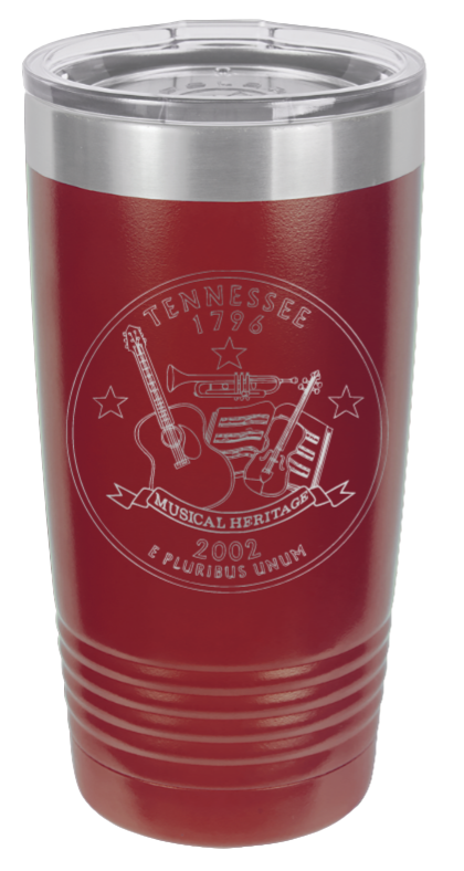 TN Coin Laser Engraved Tumbler (Etched)