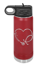 Load image into Gallery viewer, Tennessee Stethoscope Heart Laser Engraved Water Bottle (Etched)
