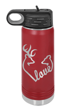 Load image into Gallery viewer, Buck Doe Love Laser Engraved Water Bottle (Etched)
