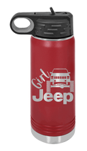 Load image into Gallery viewer, Girl Jeep Cherokee Laser Engraved Water Bottle (Etched)
